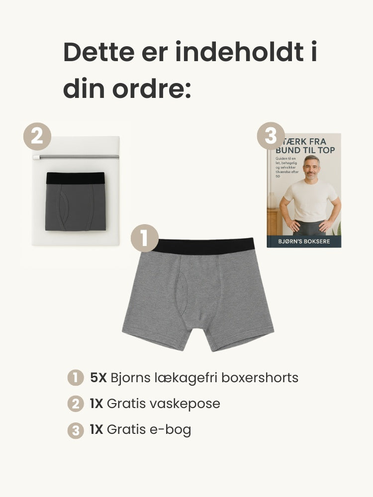 Bjørns Originale Lækagesikre Boxershorts | 3+2 Gratis