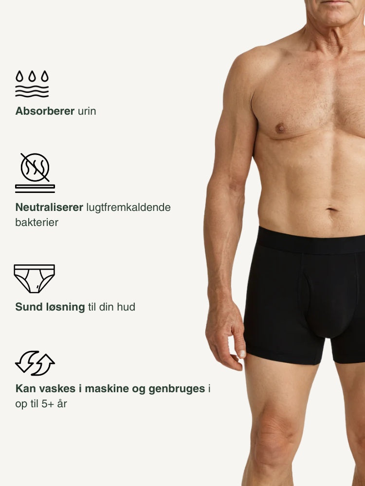 Bjørns Originale Lækagesikre Boxershorts (Sort)
